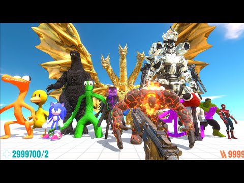 FPS AVATAR DEATH RUN vs ALL MONSTERS and SUPERHEROES - Animal Revolt Battle Simulator