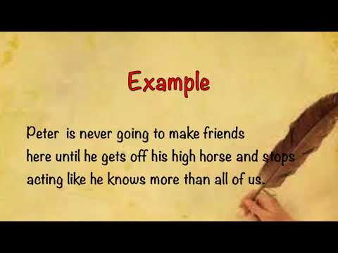 [Vocab of the day] - Get off your high horse