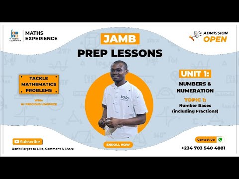 Lesson 1 || JAMB Mathematics || NUMBER BASES || Number & Numeration
