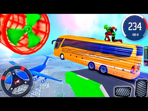 Crazy Bus Stunt Driving Simulator -Impossible Bus Mega Ramp Racing AndroidGamePlay#bus