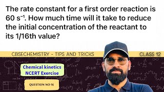 The rate constant for a first order reaction is 60 s⁻¹. How much time will it take to reduce the
