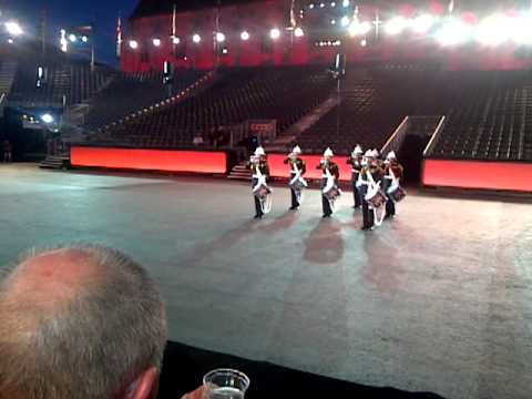 Royal Marines Drum Corp - Basel Tattoo 2013 Cast Bar Performance