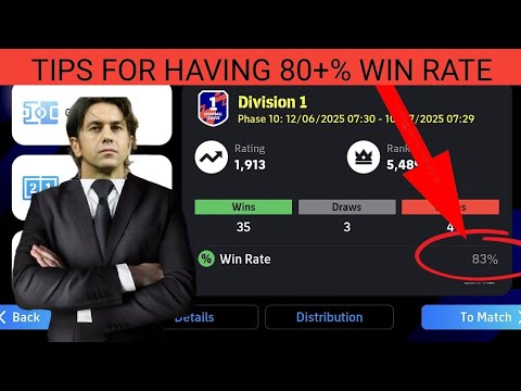 How to Get 80%+ Win Rate in eFootball Divisions | Pro Tips to Dominate Every Match!