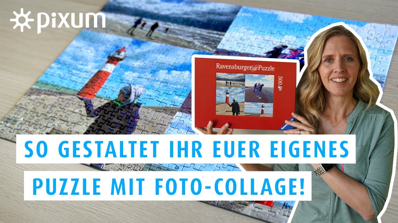 Ihr möchtet ein persönliches Puzzle gestalten und am liebsten sogar mit einer eigenen Foto-Collage? Dann seid ihr hier genau richtig! Jessica erklärt euch in diesem Video, wie ihr das über Pixum ganz schnell und einfach gestalten könnt.