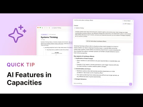 Capacities AI Overview ✨