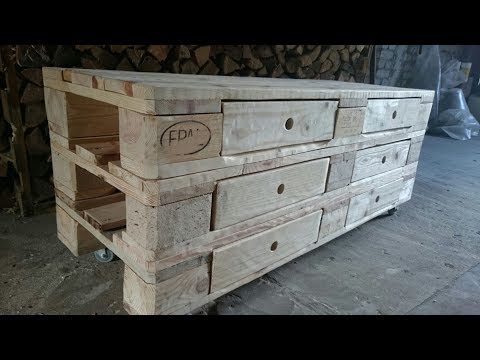 Kommode aus Europalette - Mobil und minimalistisch