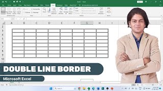 How to make double line border in Microsoft Excel? #exceltutorial
