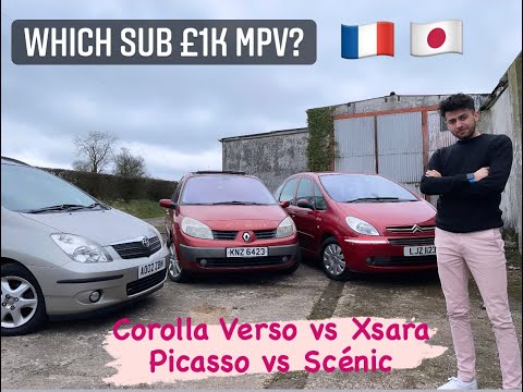 SUB-£1k Budget MPV Shootout - Corolla Verso vs Xsara Picasso vs Scenic II