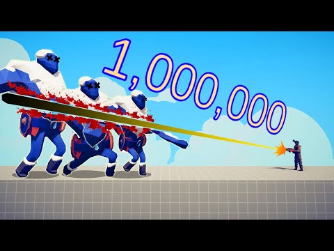 1.000.000 DAMAGE GUN VS EVERY UNIT | TABS - Totally Accurate Battle Simulator