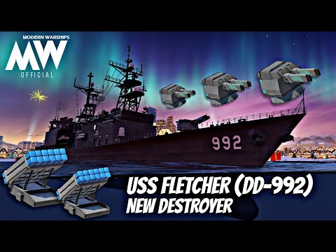 USS Fletcher (DD-992)🔥most Deadliest destroyer 💀review & gameplay - Modern Warships