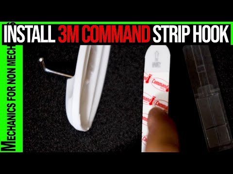 Install 3M Command Strip Hook