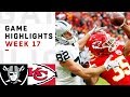 Raiders vs. Chiefs Week 17 Highlights | NFL 2018
