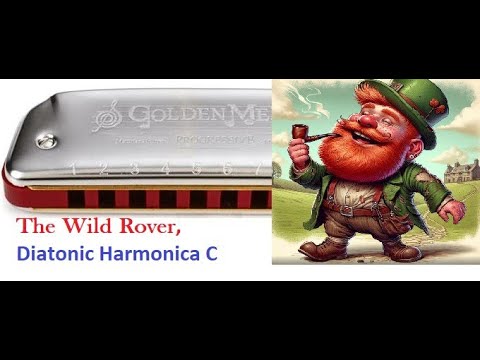 The Wild Rover. Irish song. Diatonic harmonica C + tabs