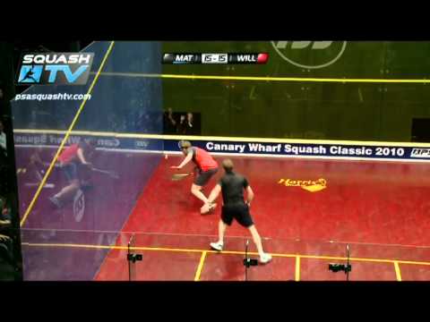 Squash : Canary Wharf Squash 2010 Matthew v Willstrop EPIC  MATCH sample clip