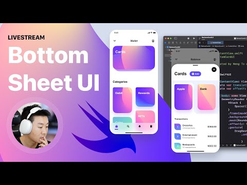 SwiftUI Livestream: Bottom Sheet UI with Gestures