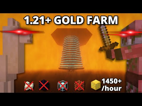 Minecraft 1.21 Cheap + Powerful Gold Farm (JAVA 1.21+)