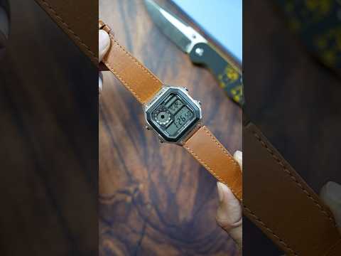 Casio AE1200 on a leather strap !