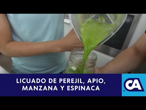 Licuado de perejil, apio, manzana y espinaca #RecetaDelDía