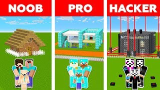 Download lagu Minecraft NOOB vs PRO vs HACKER : SAFEST FAMILY HOUSE CHALLENGE in minecraft / Animation mp3