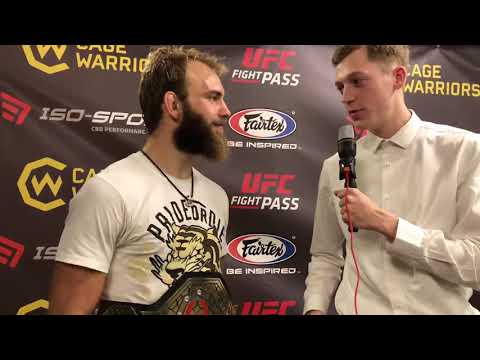 Cage Warriors 96 Post-fight interview with Søren Bak following his win over Paddy Pimblett