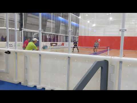 Pickleball between the leg return by 57 year old, fun fun fun