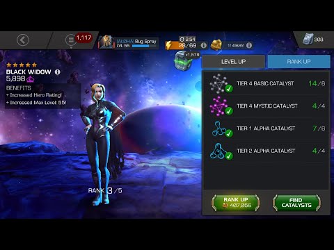 Taking My 5 Star BLACK WIDOW (CV) to RANK 4!!! - MCOC