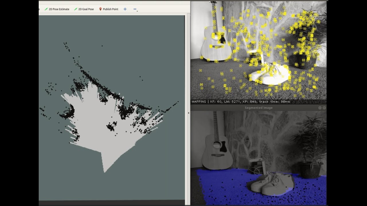 Occupancy Grid Map Estimation Based on Visual SLAM and Image Segmentation