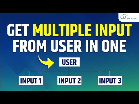 Learn How to Input Multiple Values from users in One Line in Python ...