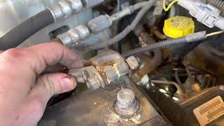 Cleaning battery cables, checking grounds,  battery swap 6.7 cummins