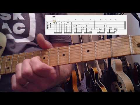 60 second licks Chicken Pickin' open string licks in E