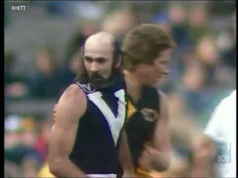 Garry Sidebottom throws away Bruce Doull's hair band - 1980.