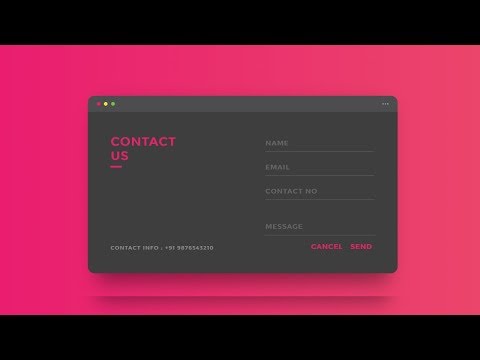 Amazing Contact Us Form Using HTML & CSS - Contact Form Design