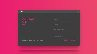 Amazing Contact Us Form Using HTML & CSS - Contact Form Design