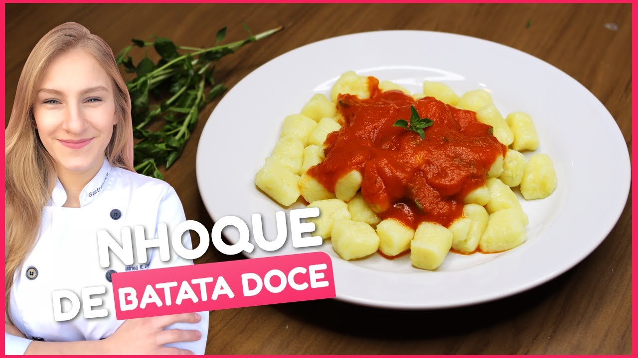 NHOQUE DE BATATA DOCE FITNESS, SAUDÁVEL E SEM GLÚTEN | ANDRIELI OLEKSZECHEN