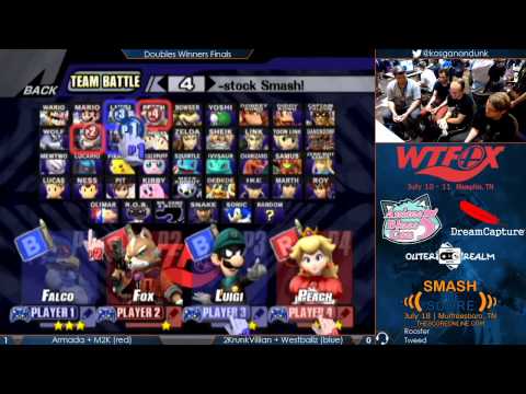 WTFox - Armada + M2K (red) vs 2KrunkVillian + Westballz (blue) - Project M Doubles Winners Finals