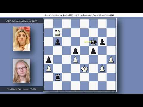 WIM Antonia Ziegenfuss vs WGM Evgeniya Doluhanova | German Women's Bundesliga 2024-2025 | Round 8