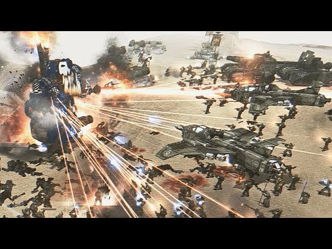 Imperial Guard Army vs Orks Super Titans! - Unification Mod, Warhammer 40K: Dawn of War: Soulstorm