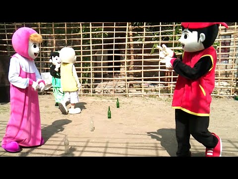 PERSIAPAN PERLOMBAAN MEMASUKKAN PAKU DALAM BOTOL, WEARING COSPLAYS BOBOIBOY, UPIN IPIN, MASHA, ADUDU Video