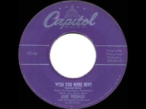 1952 Jane Froman - Wish You Were Here