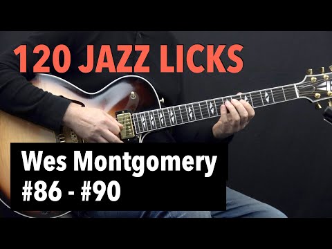 5 Jazz Guitar Licks - Wes Montgomery Style with Tabs (Lick #86 - #90)