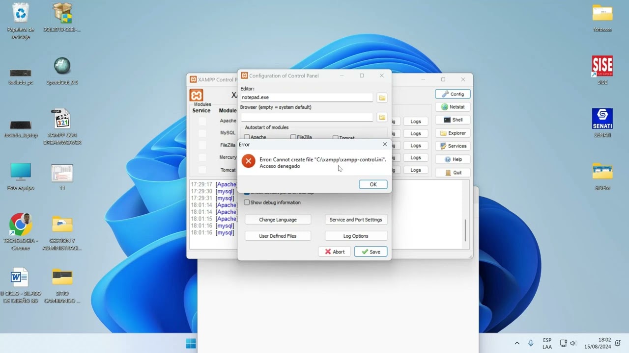 CAMBIAR PUERTOS EN XAMPP