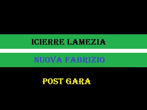 Icierre Lamezia-Nuova Fabrizio 3-1 Post Gara con Carnuccio e Pellegrino
