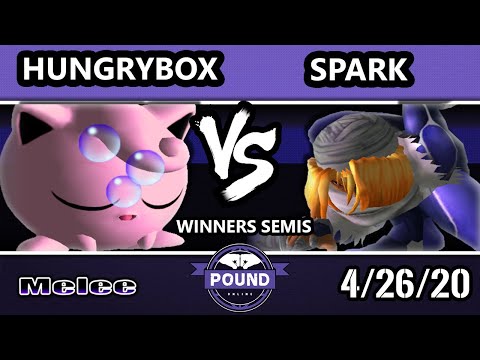 Pound Online 2020 Melee Winners Semis - Hungrybox (Jigglypuff) Vs. Spark (Sheik) SSBM Singles