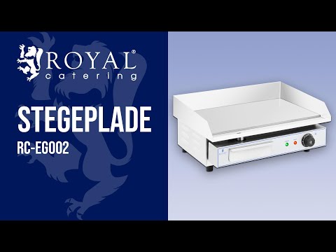 Produktvideo - Stegeplade - 550 x 350 mm - Royal Catering - 3,000 W