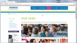 Kohl's Application Online Video