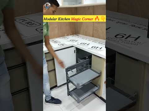 magic corner kitchen || modular kitchen #modularkitchen #shorts #kkfurniture