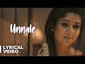Raja Rani - Unnale | Tamil | Lyric Video | Atlee | G.V. Prakash Kumar