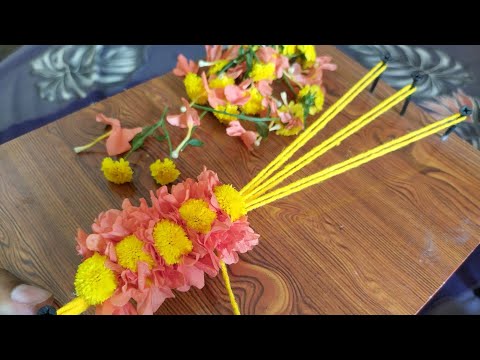 Chitti chamanthi flower & Kanakamara flowers veni // Bridal Veni// Ksp power