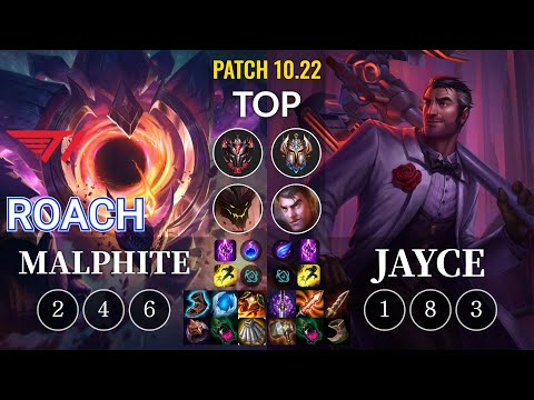 T1 Roach Malphite vs Jayce Top - KR Patch 10.22