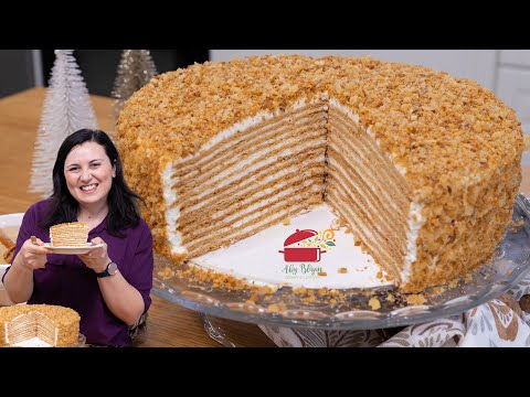 HONEY LAYER CAKE - Medovik - A royal treat! #Medovik #cakesby #abyblajan